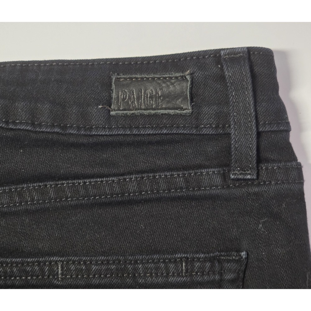 Paige Jeans Womens Size 28 Skyline Skinny Black Distressed Denim Jeans‎ Pants - Picture 7 of 14